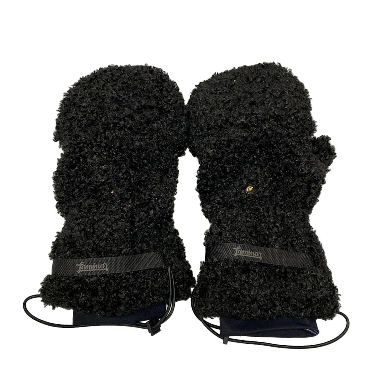 HERNO ヘルノ 手袋 S ユニセックス - 黒 ボア 2 WAY Laminar ラミナー