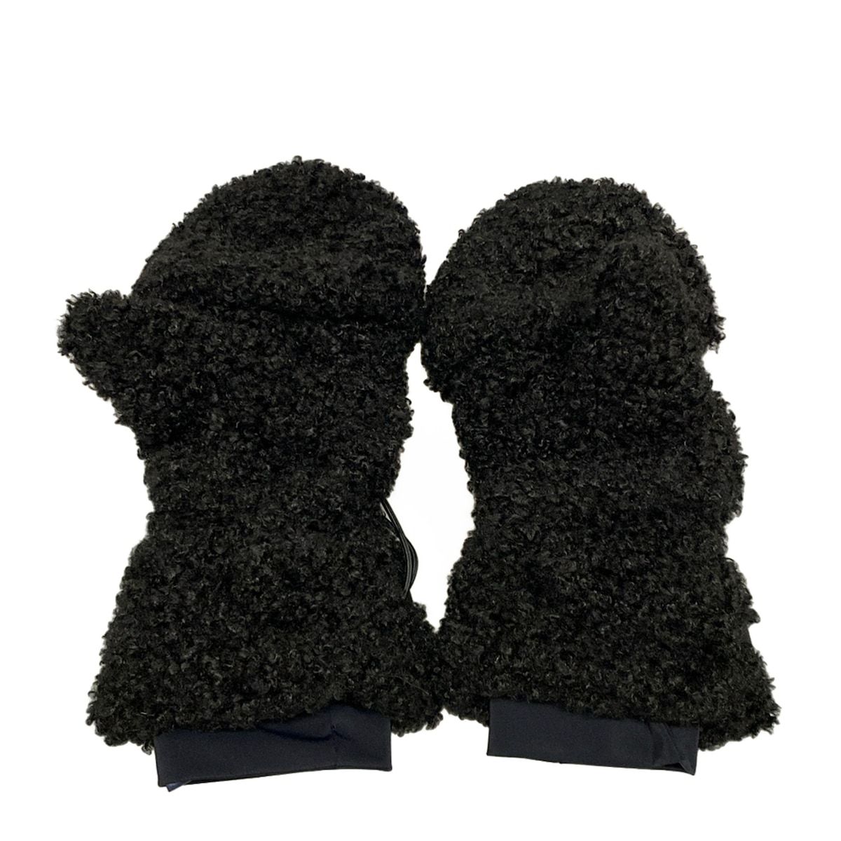  HERNO ヘルノ 手袋 S ユニセックス - 黒 ボア 2 WAY Laminar ラミナー 手袋 アームカバー 小物