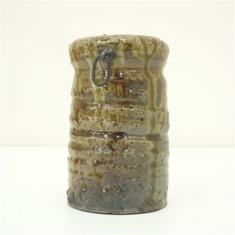 掛花入れ 丹波焼き 市野一二三 掛花入れ 丹波焼き 市野一二三 掛花入れ