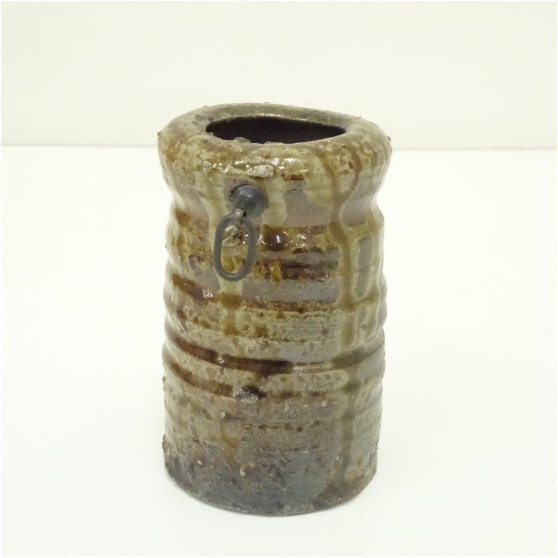 丹波焼 市野省三造 掛花入（共箱） 花入れ 茶道 茶道具 花瓶 花器