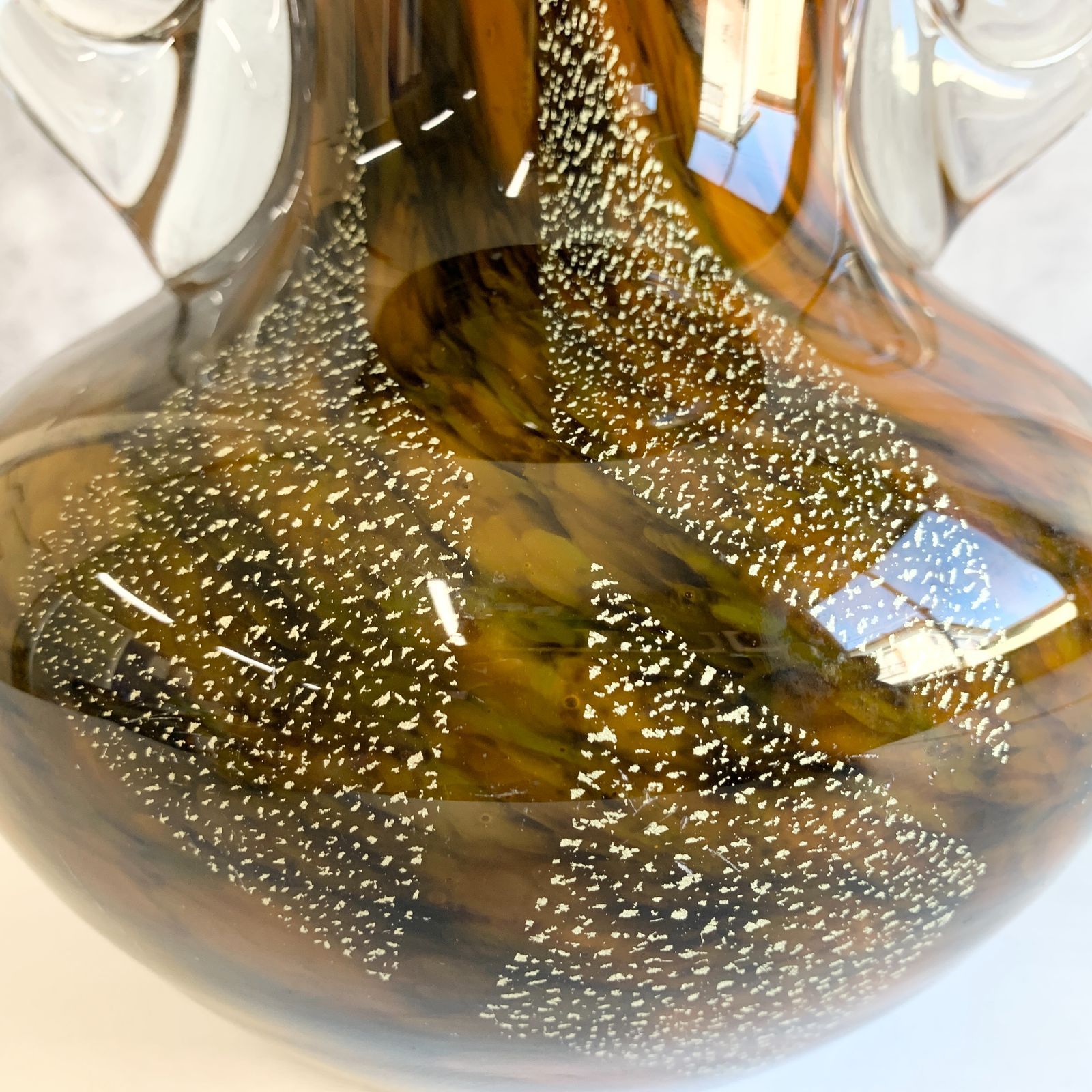 カメイガラス 亀井協一造 硝子花器 共箱 M 7045 2025年最新亀井グラス