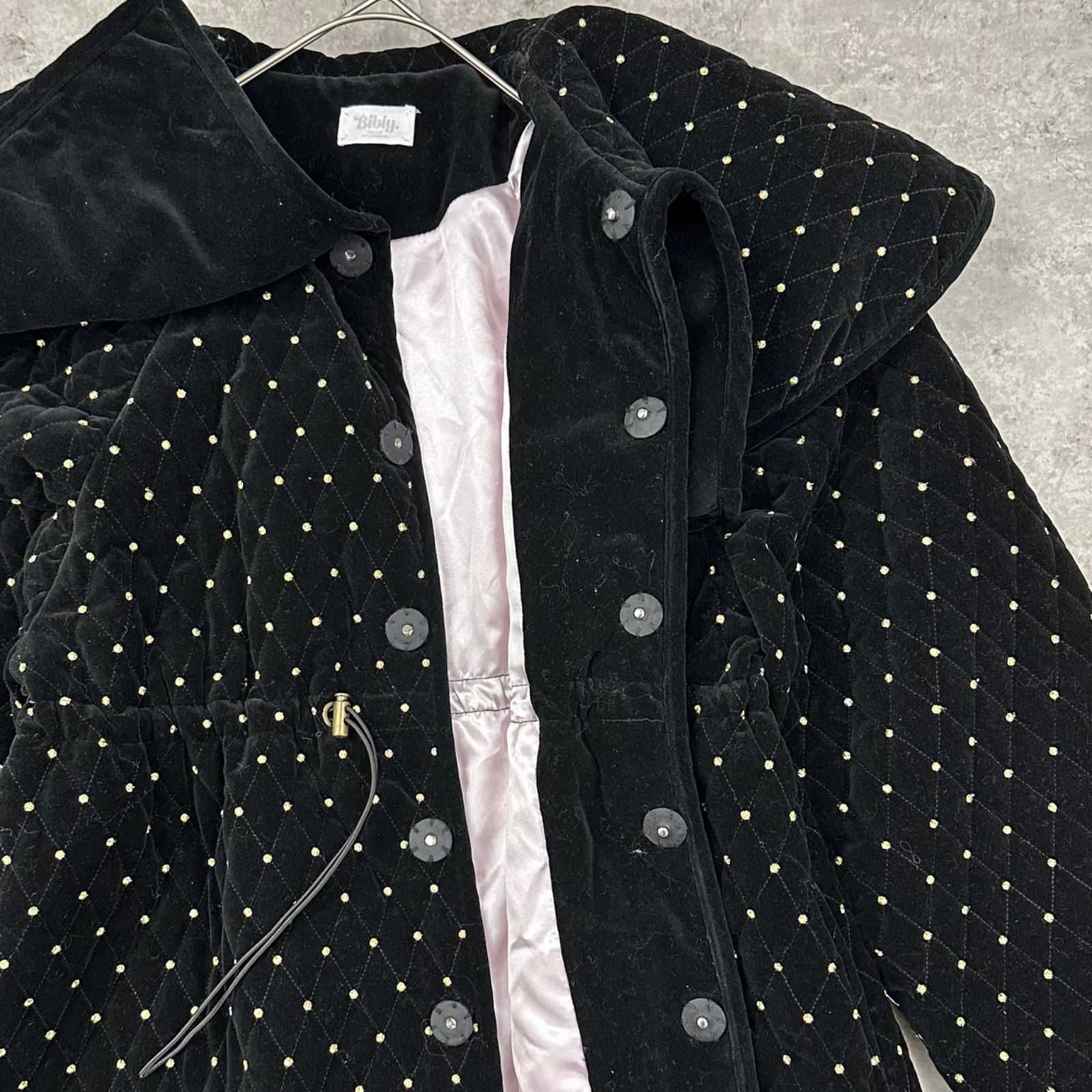 美品】bibiy ODETTE COAT ドット コート Aライン FREE ブラック