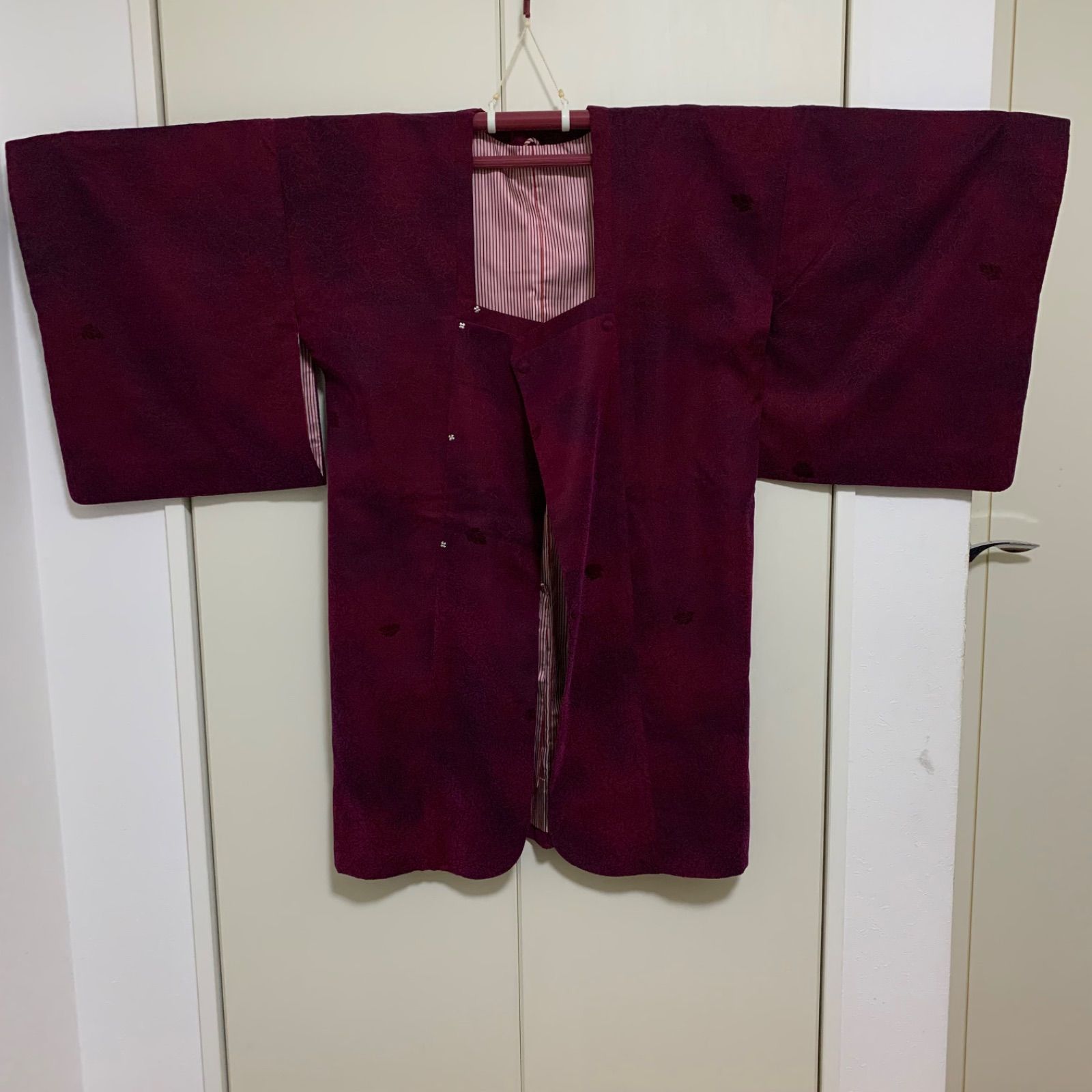  T 338 和装コート 道行コート 裄69センチ 身丈 背 95 5センチ レディース 着物用 輪奈ビロード 着物ショール 着物 浴衣