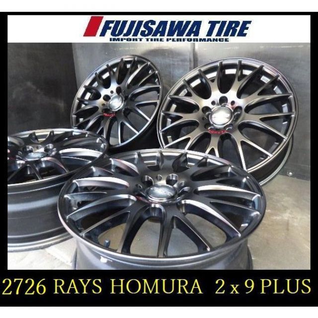 2726 A RAYS HOMURA 2ｘ9 PLUS 18 x 7 5 J 5穴 PCD 114 3 46 4本