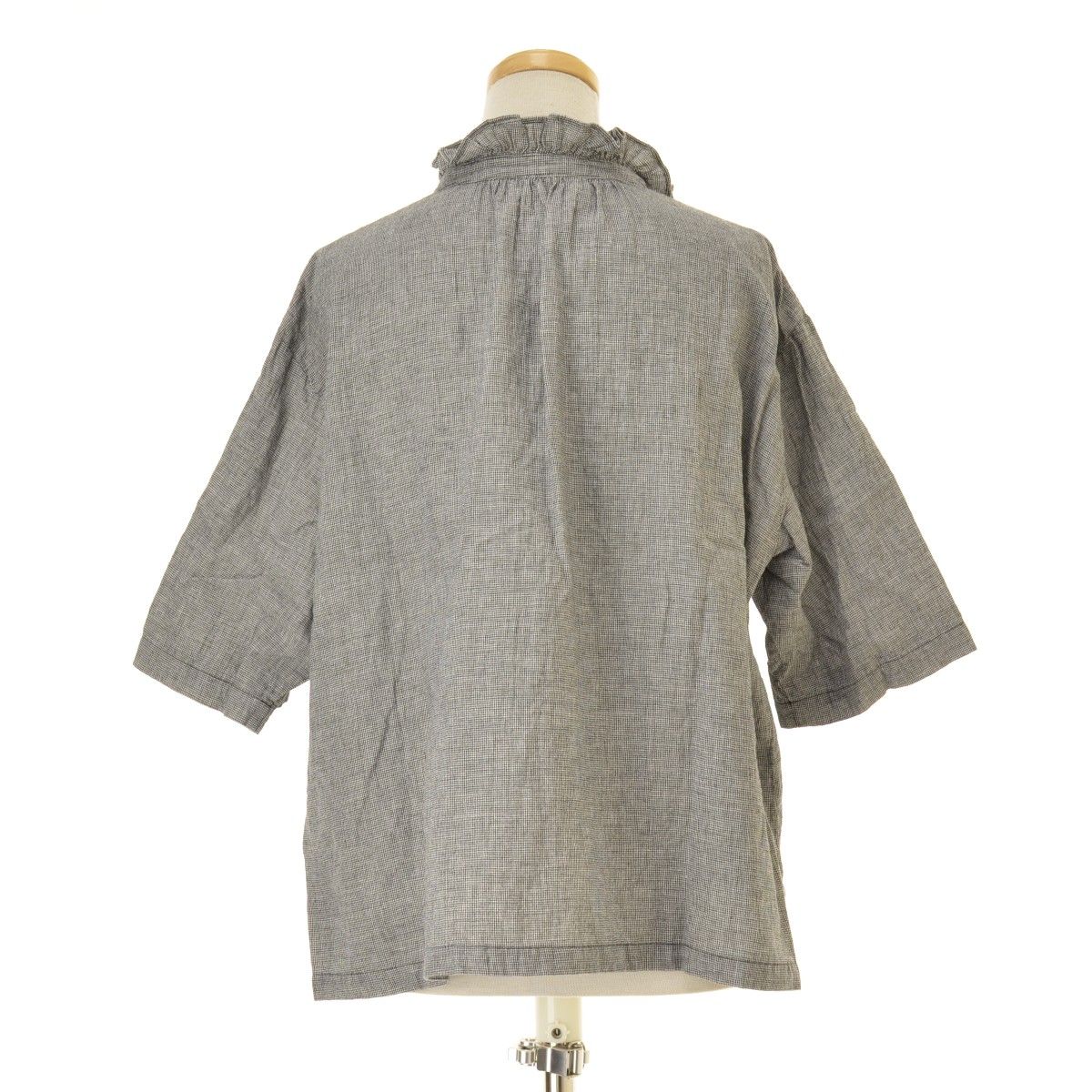 GRANDMAMAMADAUGHTER 25SS GS2514571 フリル 五分袖ブラウス