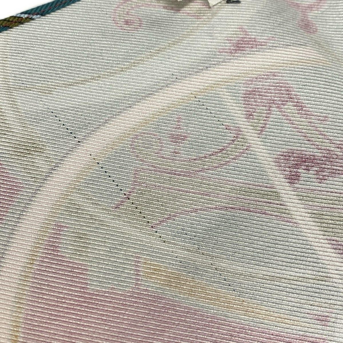  HERMES エルメス ワンピース サイズ40 M レディース - ピンク×ダークグリーン×マルチ クルーネック 半袖 ひざ丈 シルク その他 ワンピース