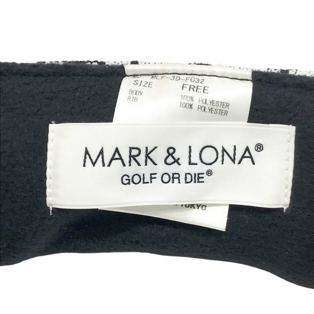 MARK & LONA 異素材切替ニットサンバイザー　ホワイト MARK & LONA 異素材切替ニットサンバイザー ホワイト MARK&LONA マーク