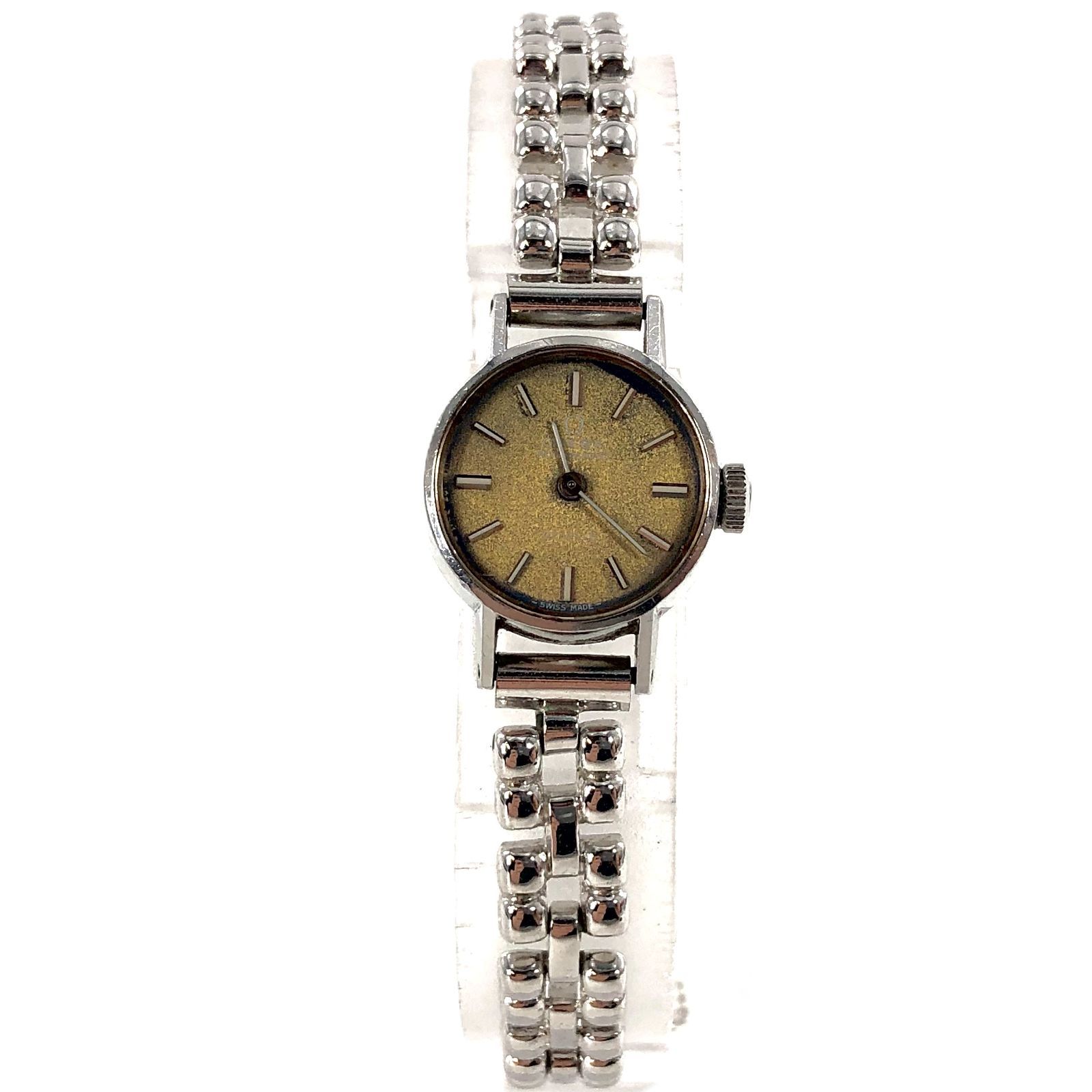 OMEGA オメガ Deville デヴィル SS AT ゴールド文字盤 レディース腕時計 稼働品 PF-381