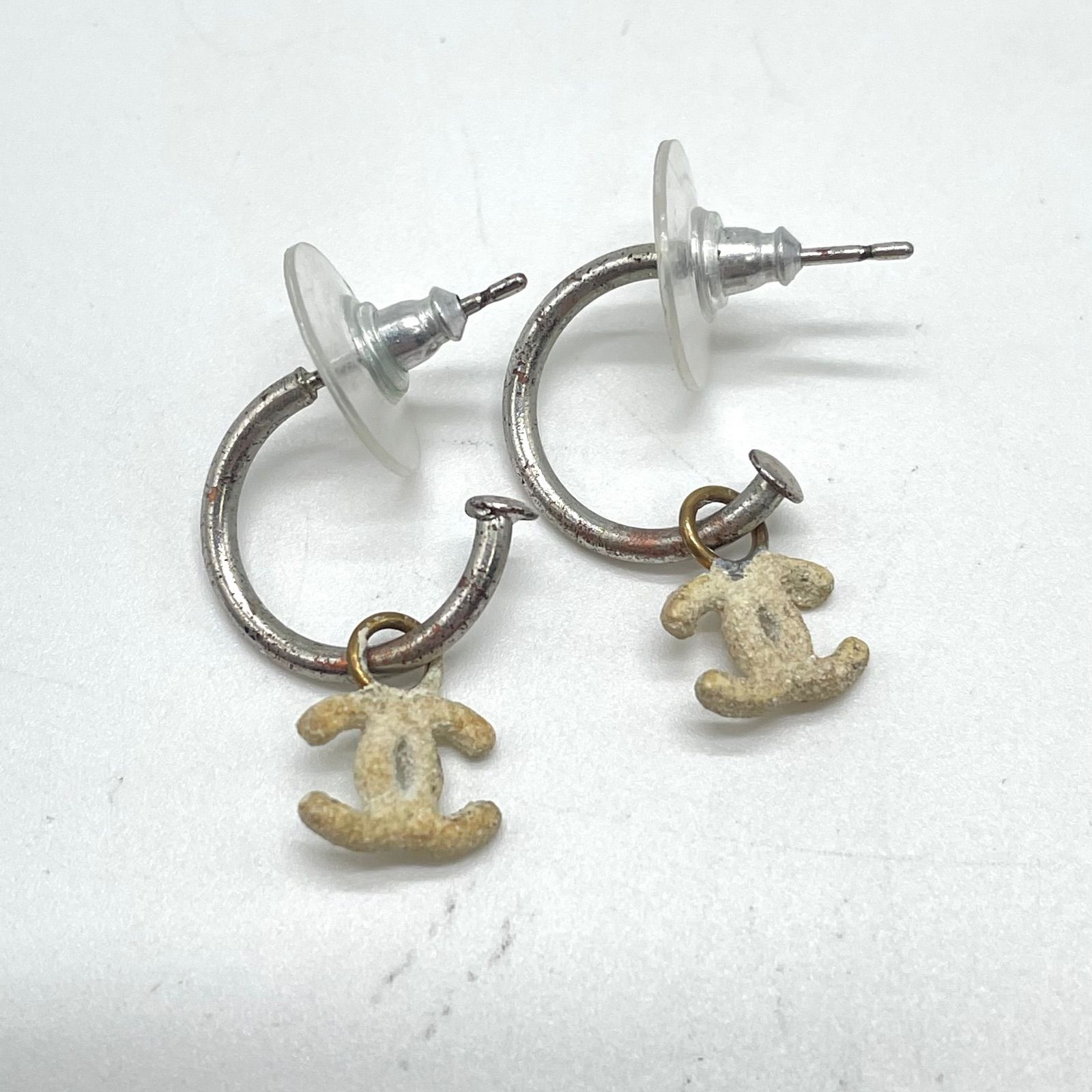 CHANEL シャネル ピアス アクセサリー 珊瑚 スイング ココマーク 