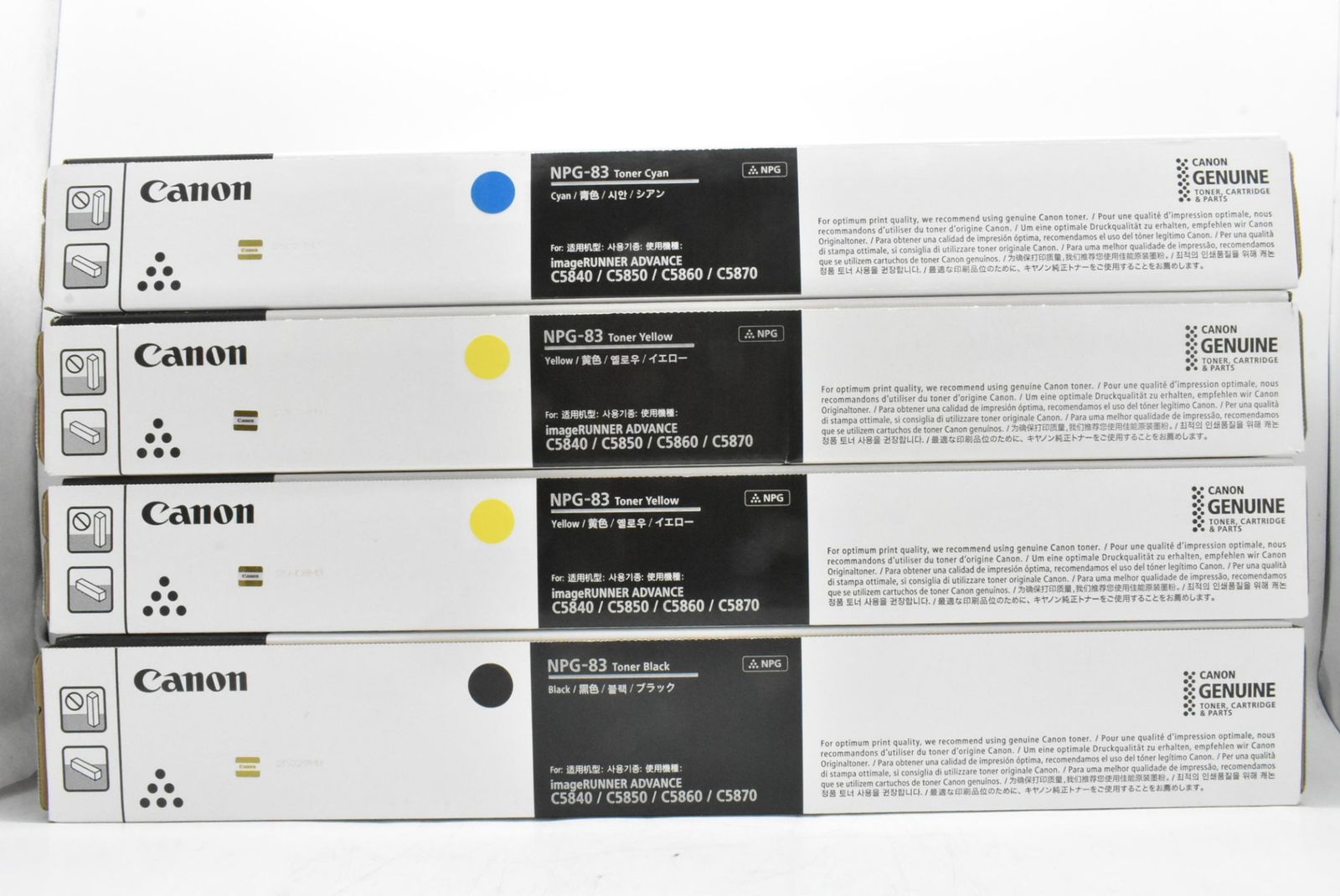 キャノン 純正 トナー NPG-83 3色4本 シアン イエロー ブラック CANON ITDBBK3WZTYS-N36-byebye
