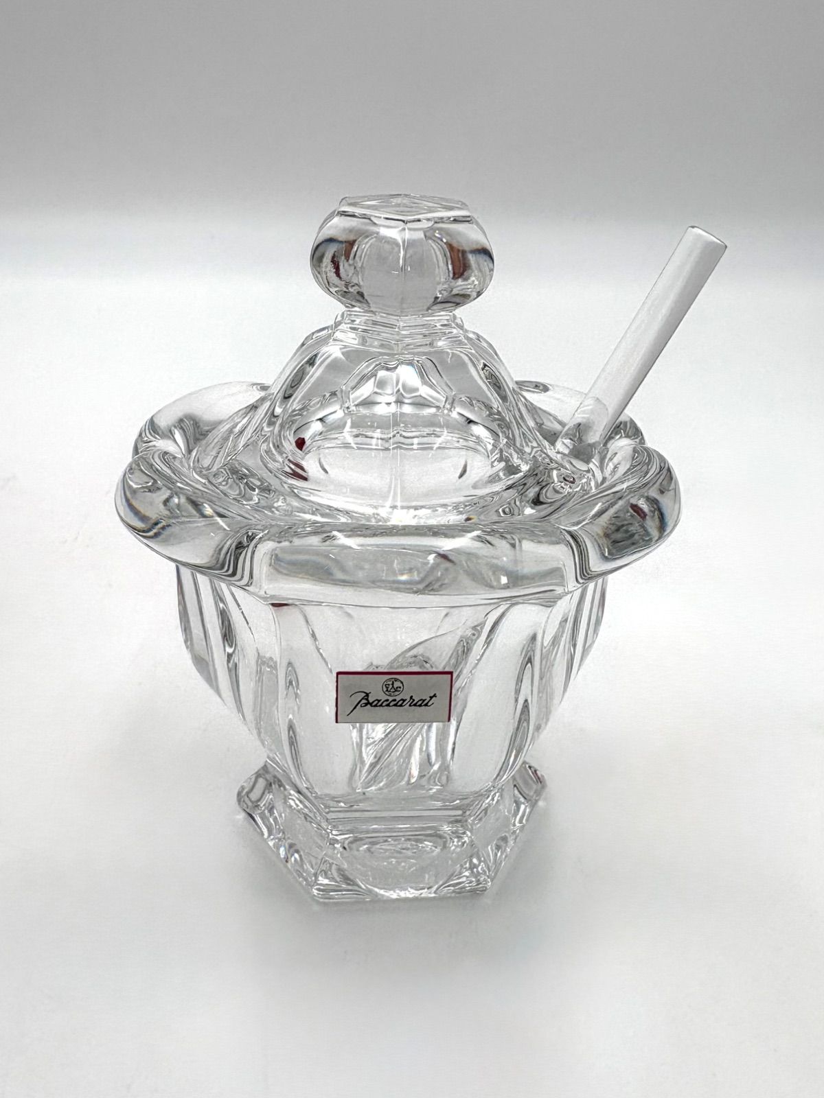 Baccarat バカラ ミズーリ シュガーポット マスタードポット ジャムポット スプーン付き クリスタルガラス 小物入れ