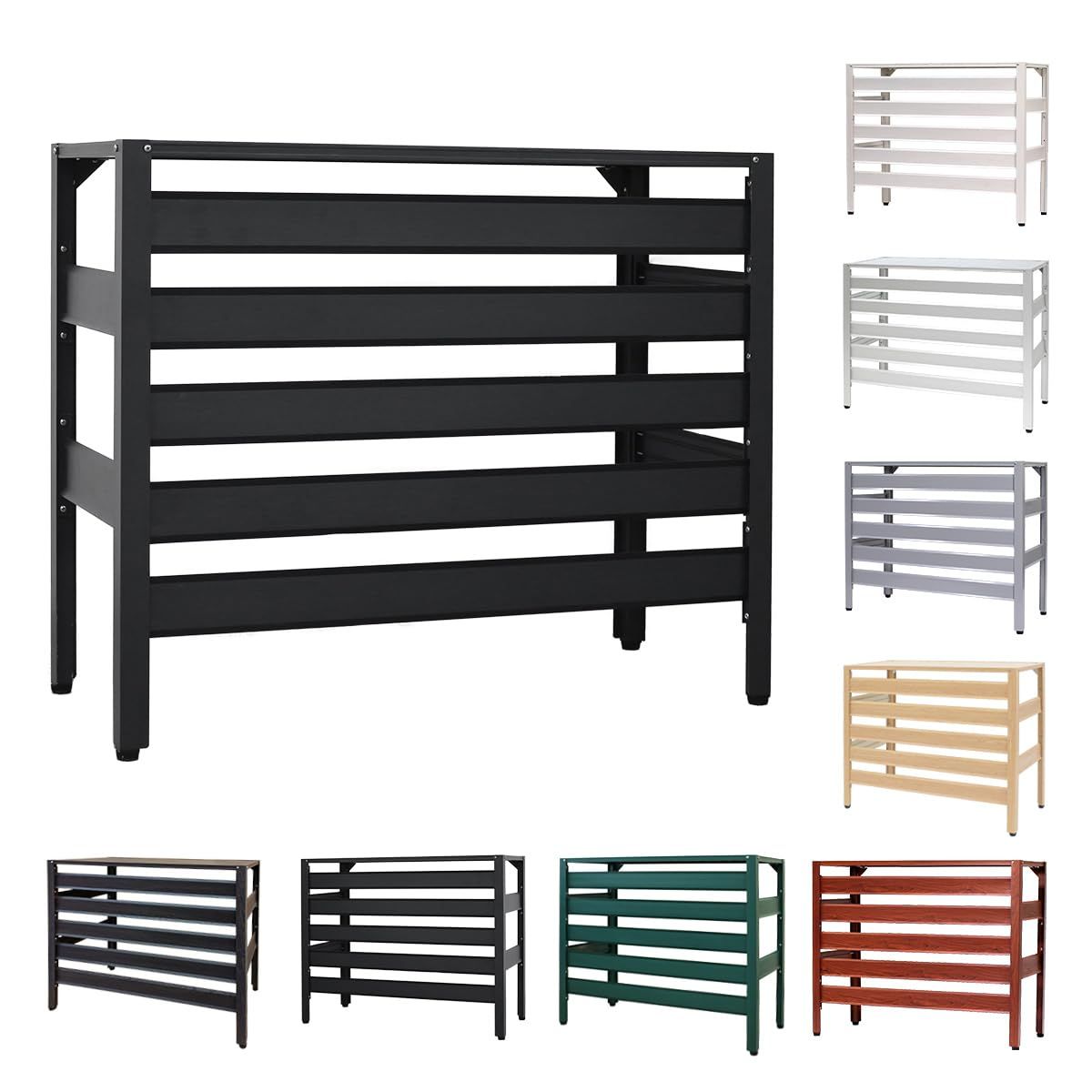 アルマックス Almax アルミ製 室外機カバー ブラック 高さ73×幅83×奥行34cm アルミエアコンカバー アルマックス社製 KB-90BK