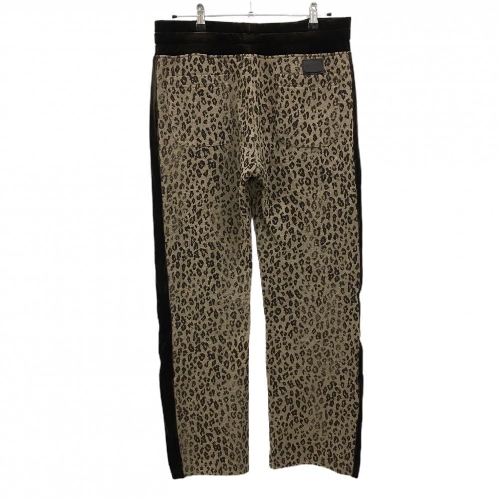 マークアンドロナ パンツ ブラウン レオパード 裏起毛 メンズ XL ゴルフウェア MARK＆LONA