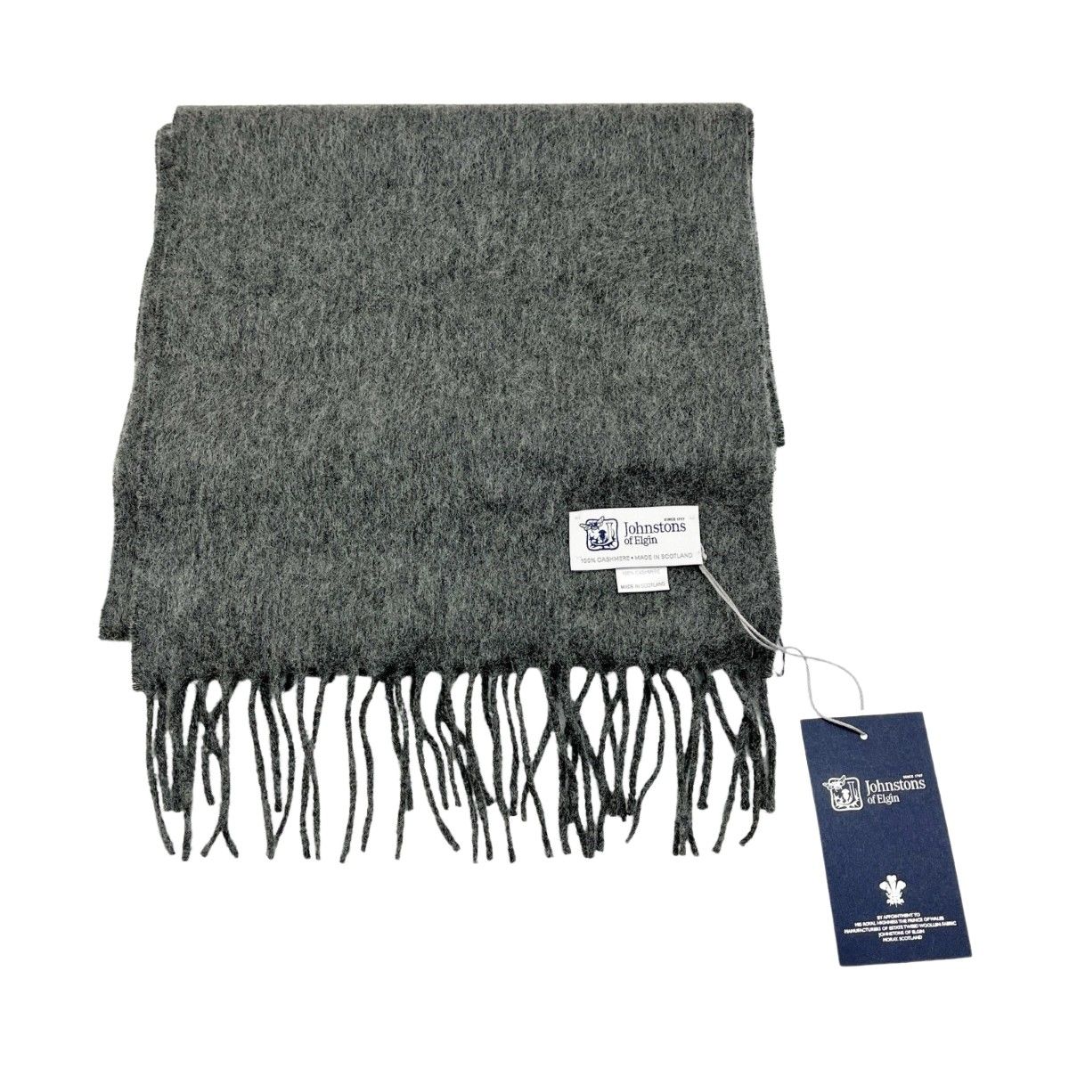 Johnstons ジョンストンズ カシミアマフラー ストール グレー
