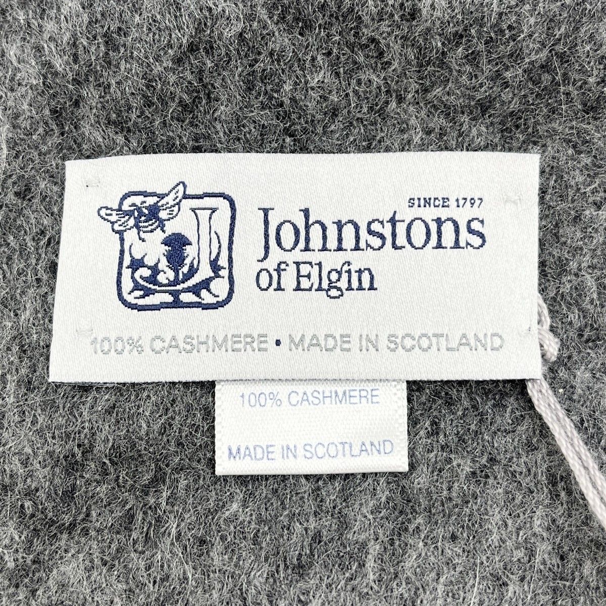 Johnstons ジョンストンズ カシミアマフラー ストール グレー