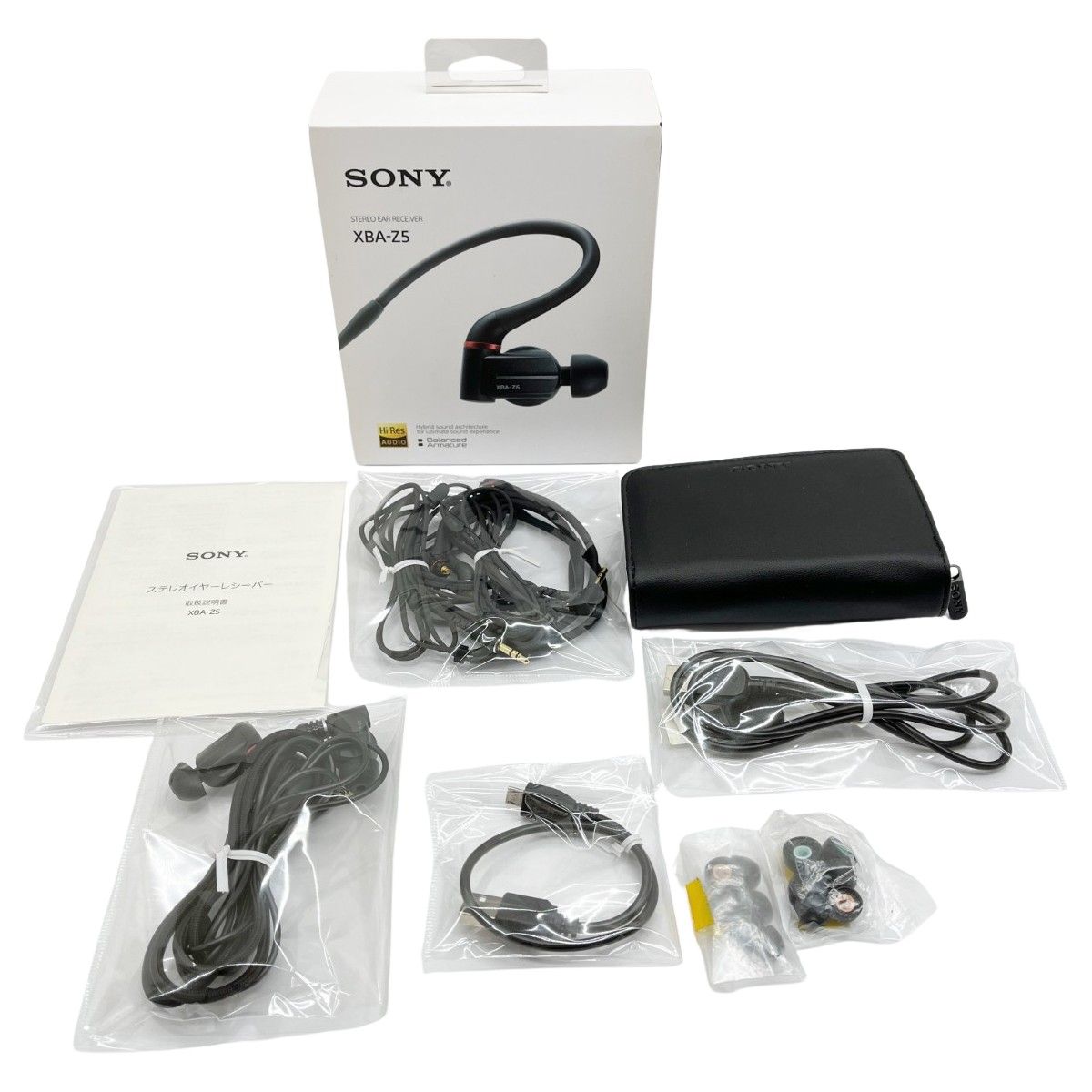 SONY ソニー ハイレゾイヤホン キズ スレ有 XBA-Z5 ブラック