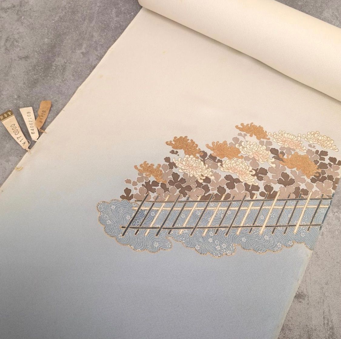 tsx354 新古品 反物 丹後ちりめん 付下げ 正絹 - メルカリ