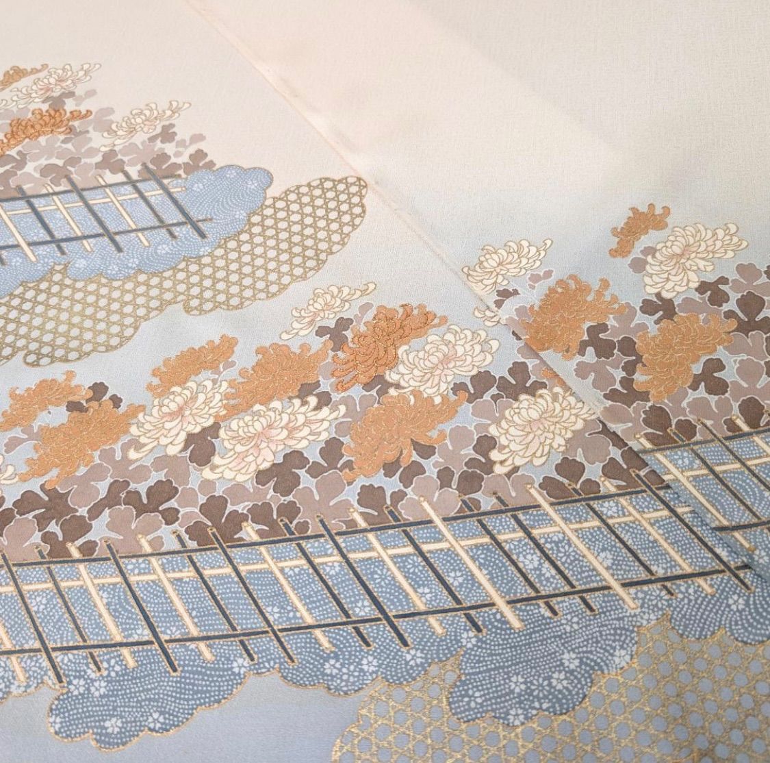 tsx354 新古品 反物 丹後ちりめん 付下げ 正絹 - メルカリ