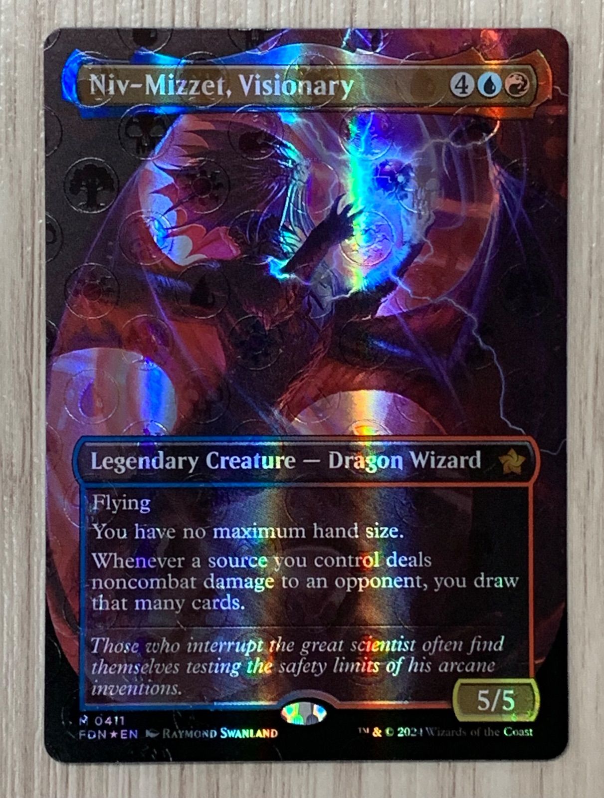英語版 マジック ザ ギャザリング 先見者 ニヴ ミゼット Niv-Mizzet Visionary M 0411 FDN マナ foil