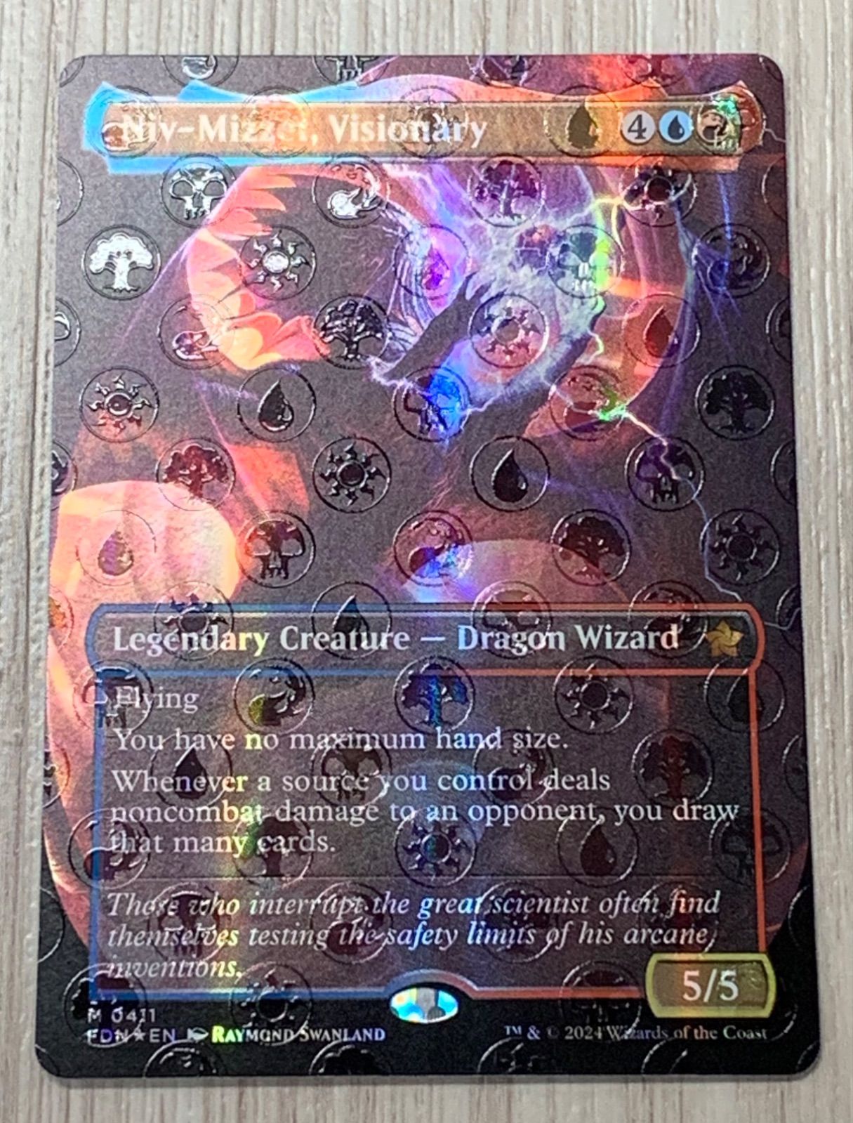 英語版 マジック ザ ギャザリング 先見者 ニヴ ミゼット Niv Mizzet Visionary M 0411 FDN マナ foil