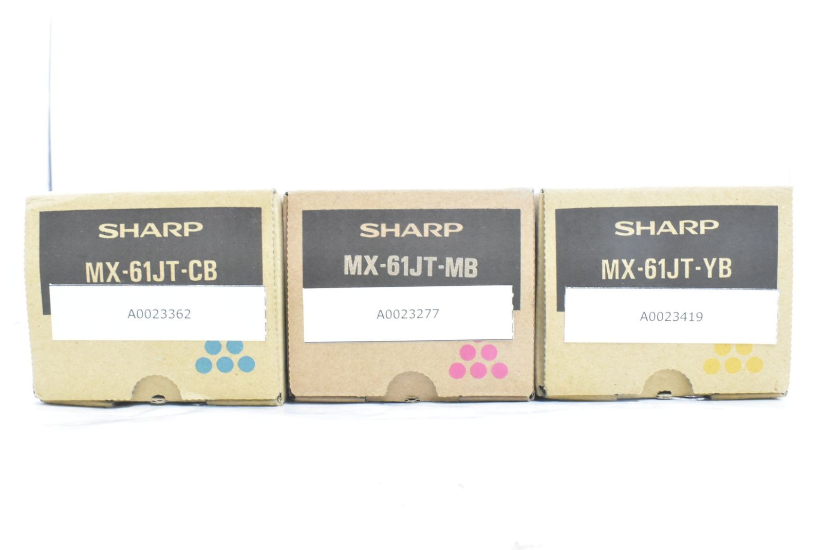 未使用 シャープ 純正 トナー MX-61JT-CB/MB/YB 3色（シアン・マゼンタ