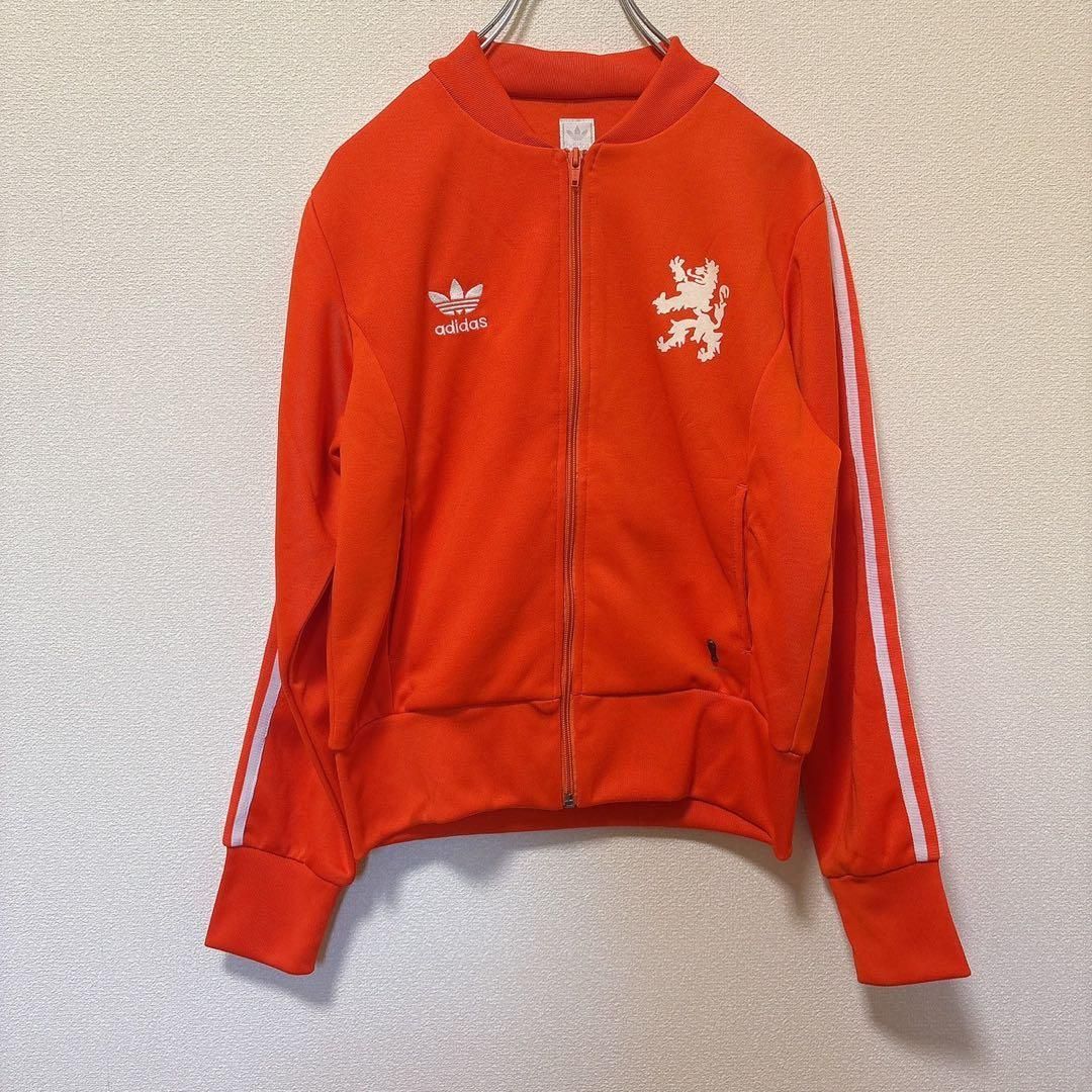 adidas オランダ トラックジャケット XS オレンジ ジャージ