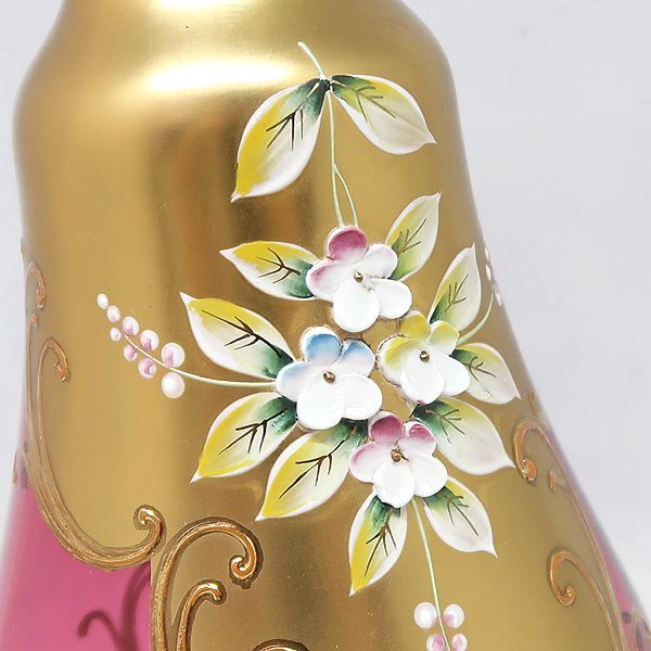 美品 ヴェネチアングラス ハンドペイント デカンタ 金彩 ヴェネチアン
