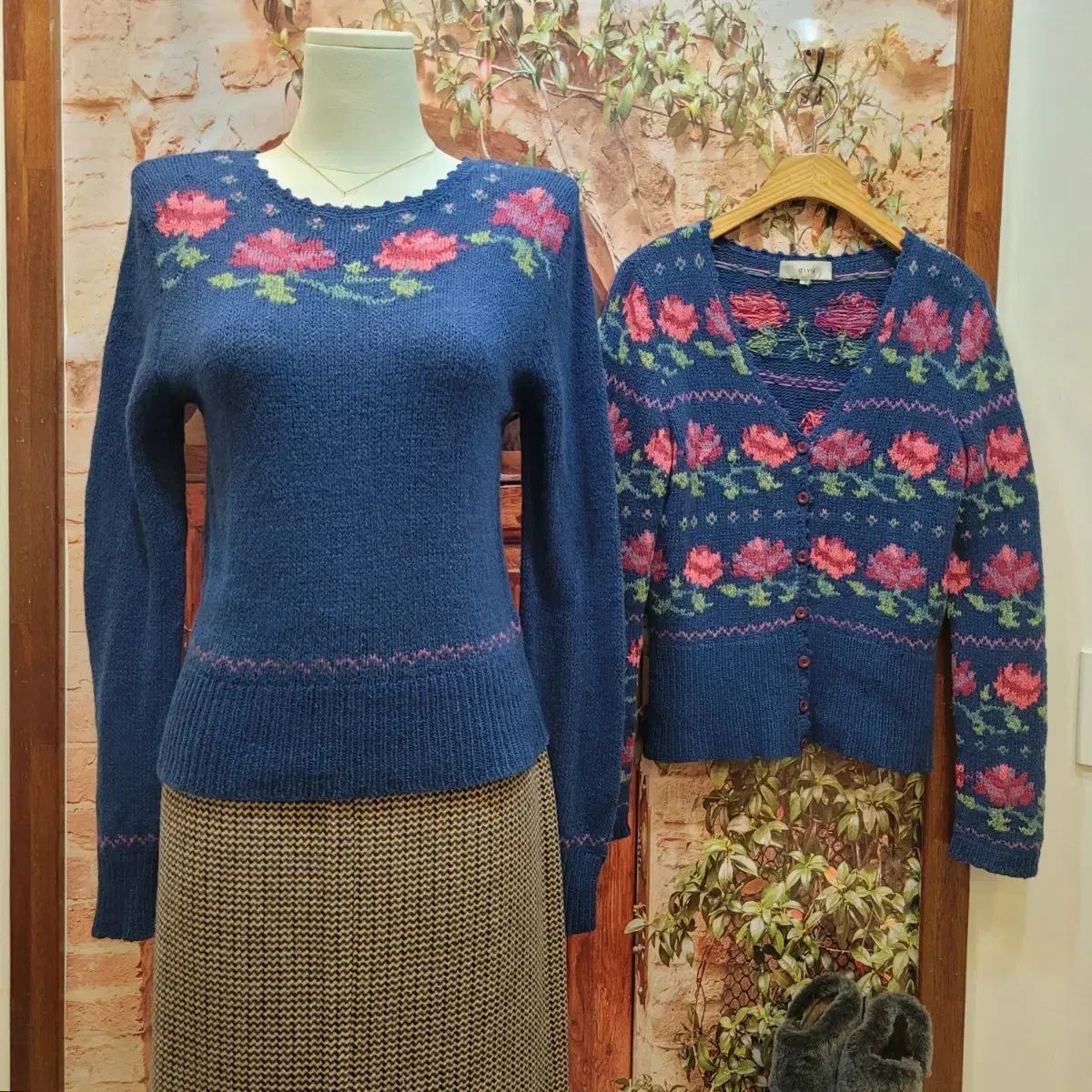 ギビー givy ツインニットカーディガン