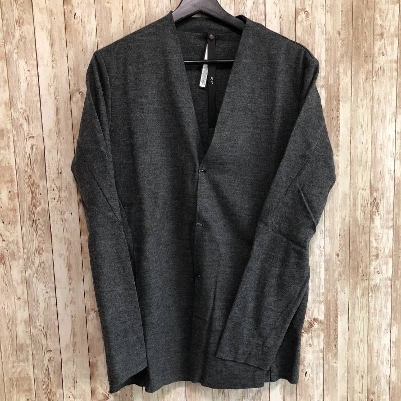 コ WJK ダヴルジェイケイ 6874 wn04e 2-ply hook cardigan ツープライ フックカーディガン charcoal チャコール S XL