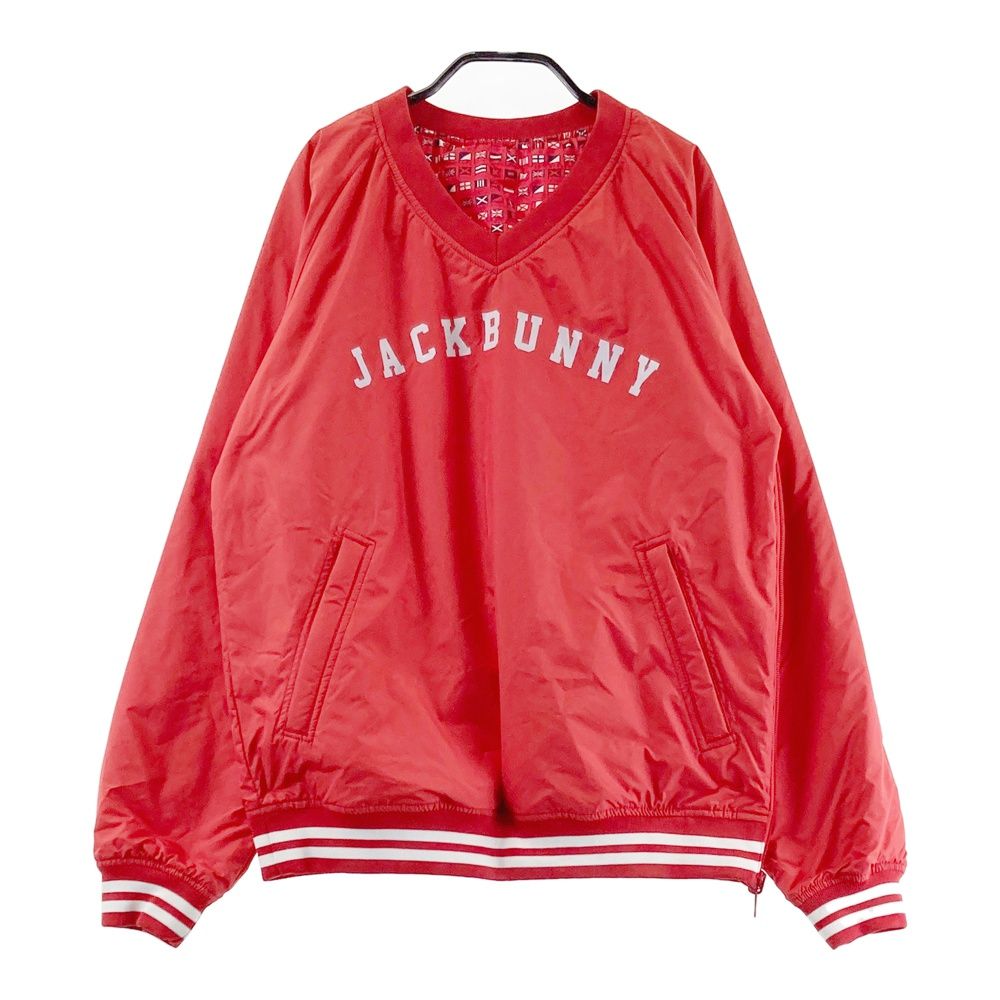 サイズ 1 JACK BUNNY ジャックバニー スニードジャック リバーシブル 中綿ブルゾン フラッグ総柄 レッド系 240101542162 ゴルフウェア レディース ストスト