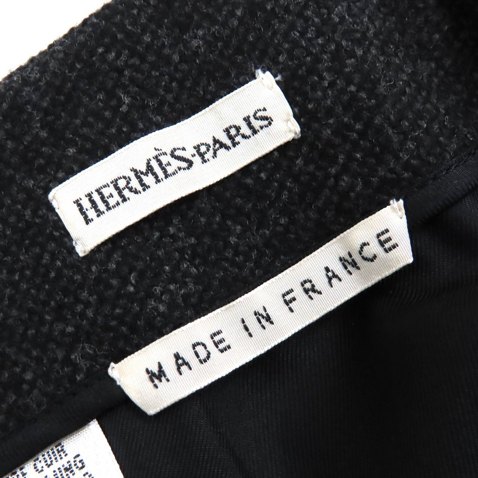 極美品△HERMES エルメス ウール カシミヤ マルジェラ期 バックジップ