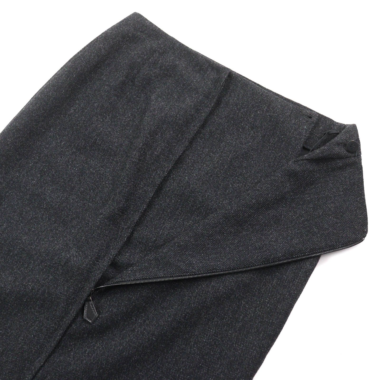 極美品△HERMES エルメス ウール カシミヤ マルジェラ期 バックジップ