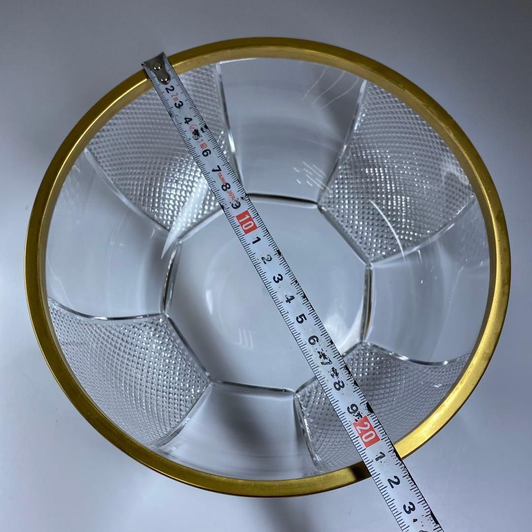 手彫切子金彩ボウル 直径21.5㎝