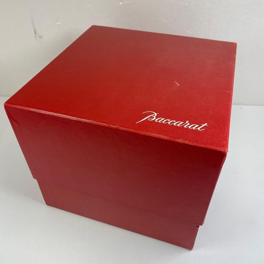 バカラ高級ライン 珍品被せ青ガラス 切子花瓶 共箱 東Y7-0220☆1F