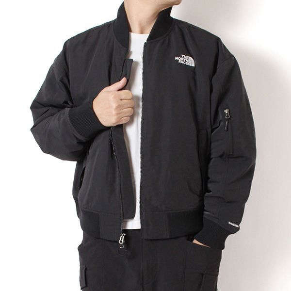 25AWモデル ザノースフェイス THE NORTH FACE メンズ WindWall 中綿ボンバー ジャケット TNF BLACK NF0A8F3R JK3 2025-26AW m-outer
