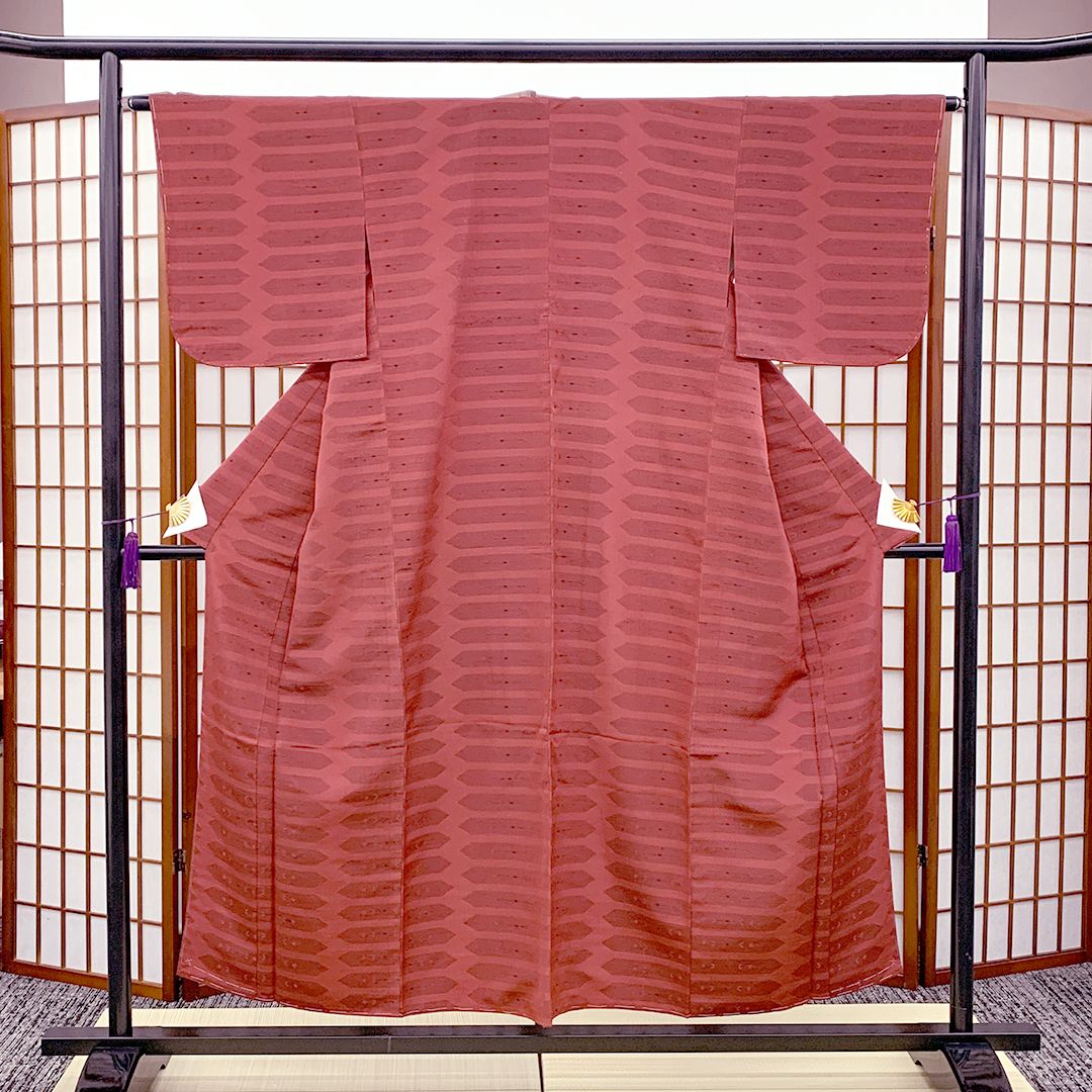 適応身長 約155 cm リサイクル着物 紬 袷 2501027-29 表地 裏地