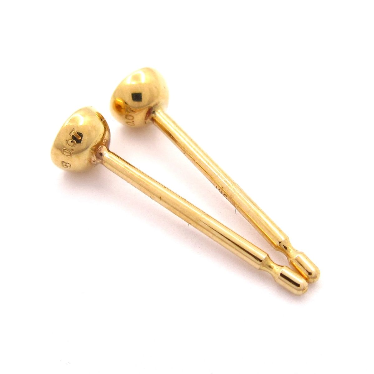 Hirotaka(ヒロタカ) ピアス美品 - K18YG×ダイヤモンド 総2Pダイヤ(片側