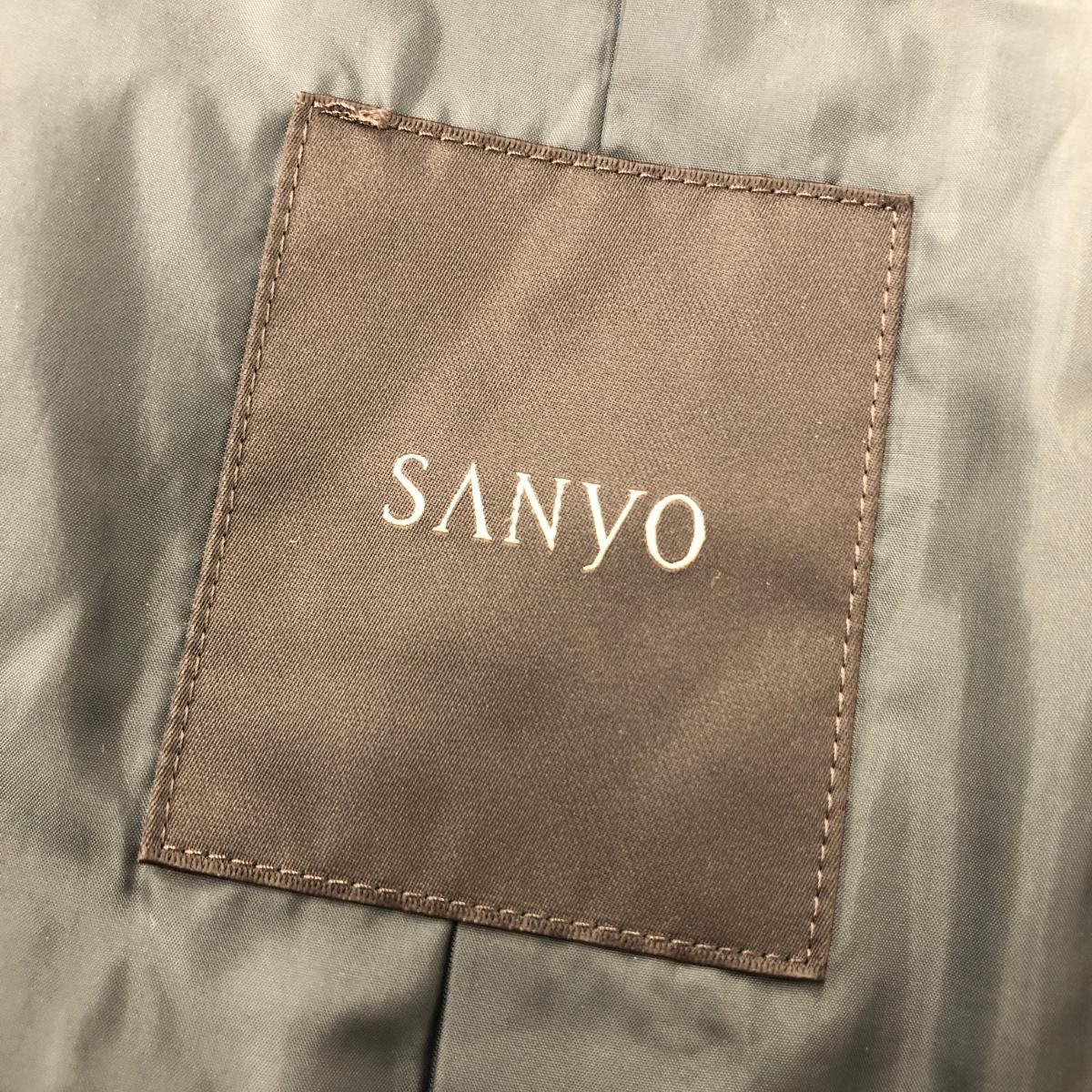 SANYO サンヨー ダウンコート サイズ:L スタンドカラー ネイビー