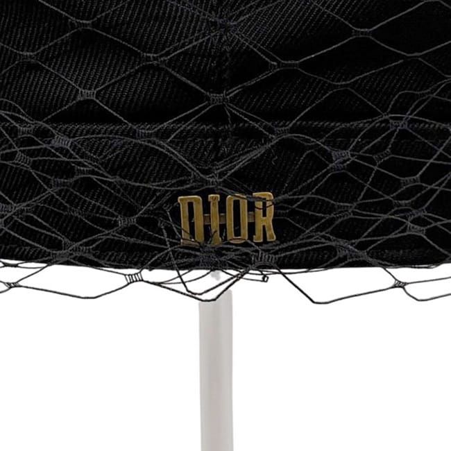  クリスチャン ディオール 帽子 チュール キャスケット ブラック ハット 帽子