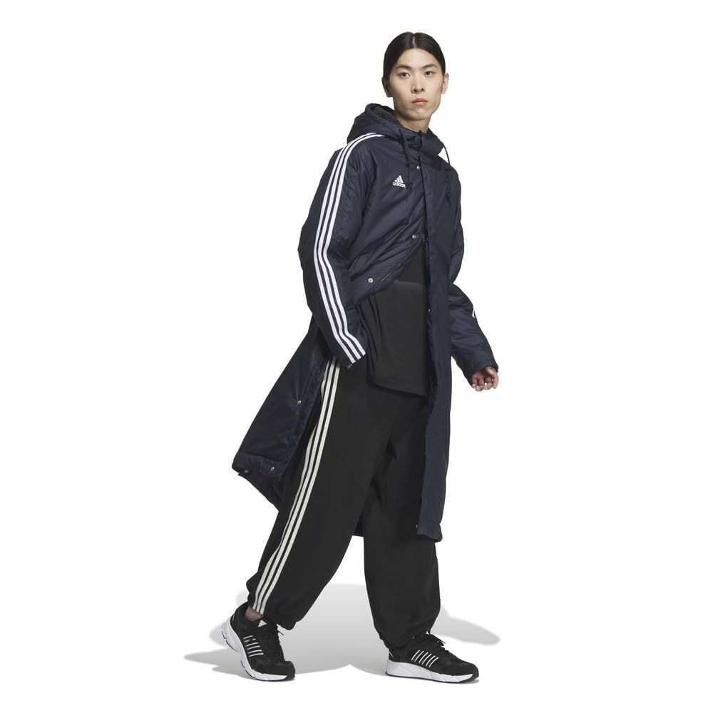 アディダス コート マストハブ 3ストライプス ルーズフィット Best オブ ライニングロングコート KWX 71 メンズ レジェンドインク JG 8513 M