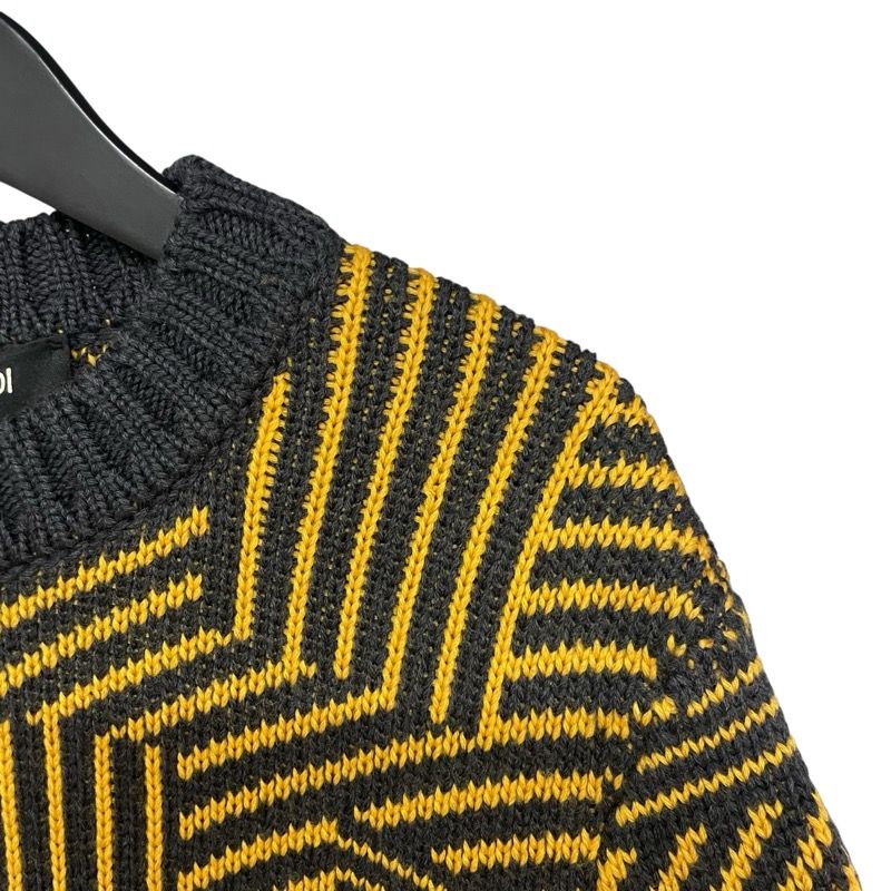 フェンディ FENDI FFロゴジャガードニットセーター FAE549 イエロー