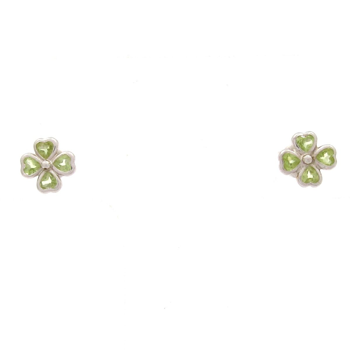 Unbranded ノーブランド ピアス K14WG×ライトグリーン 総重量 0.4g