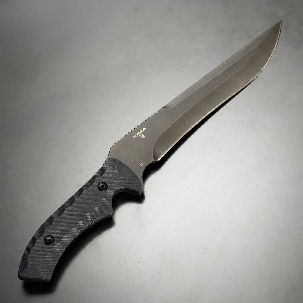 DEFCON アウトドアナイフ HYDRA ヒドラ TD003 直刃 フルタング D2鋼 カイデックスシース G10ハンドル 18歳以上 ブラック