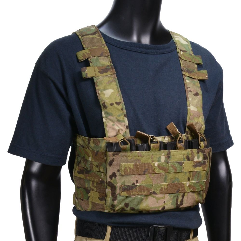 バイキングタクティクス MOLLE対応 アサルト チェストリグ M 4マガジン4本収納可 マルチカム