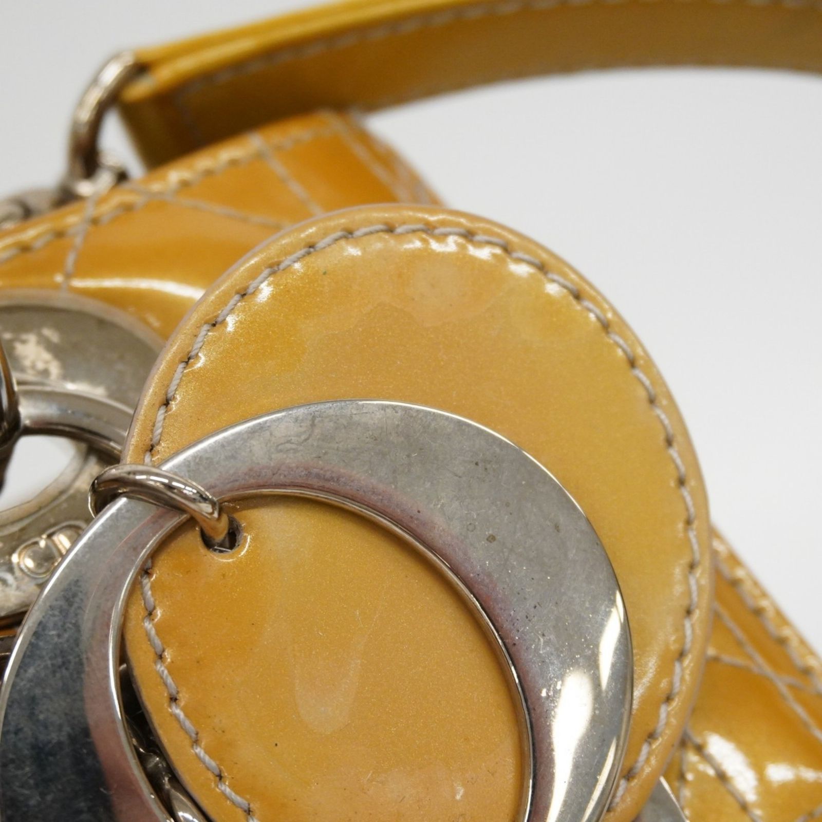  クリスチャン ディオール Christian Dior クリスチャンディオール ハンドバッグ カナージュ レディディオール エナメル ベージュ 2 wayバッグレディース ハンドバッグ バッグ