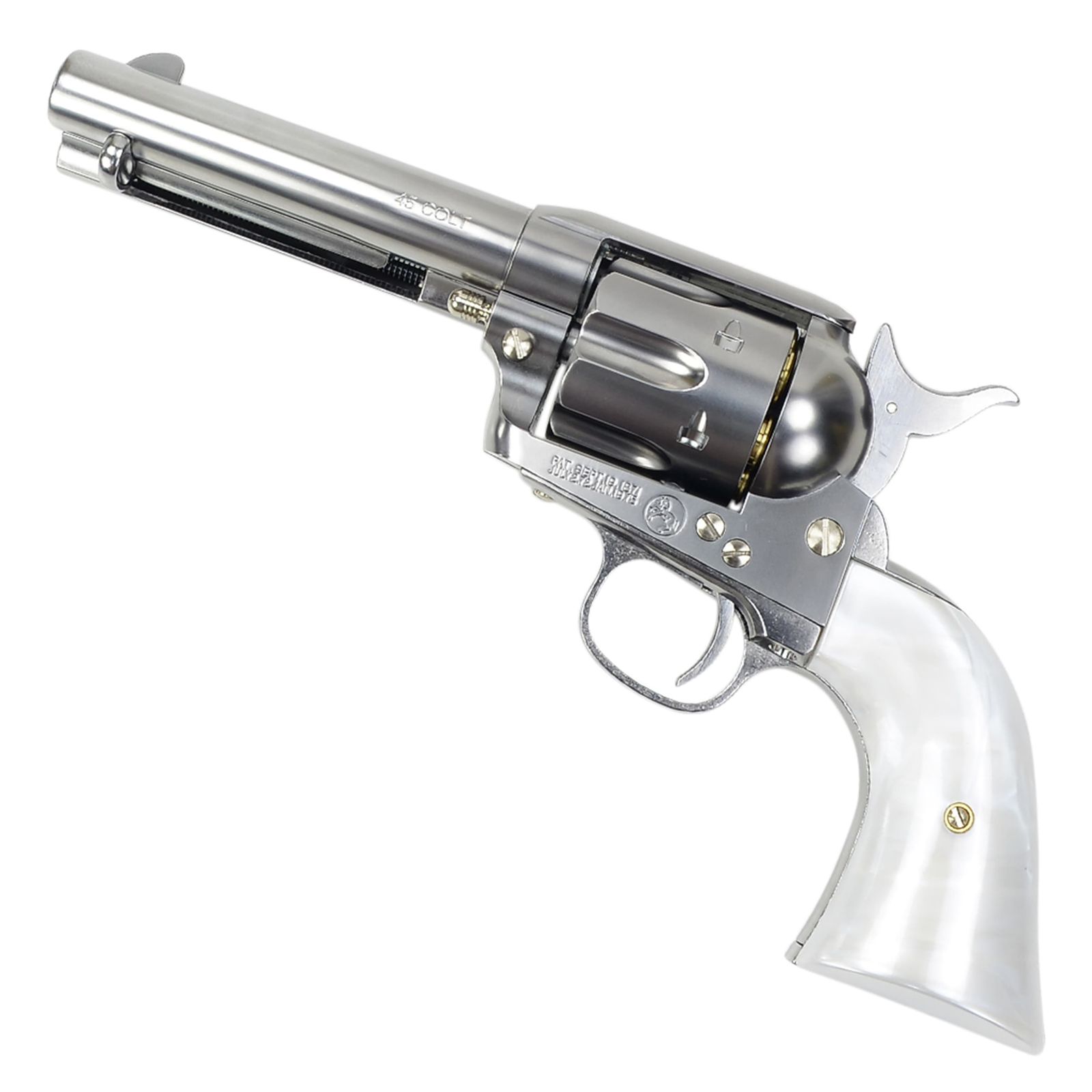 マルシン ガスガン コルト SAA45 シビリアン 4.75インチ シルバーABS パールプラグリップ 102504 18歳以上