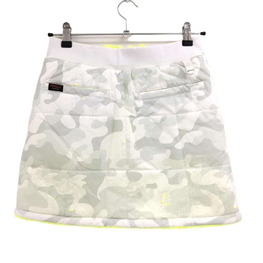 超 ニュー ンスゴルフ 中綿リバーシブルスカート 白×グレー カモフラ レディース 0 S ゴルフウェア Balance