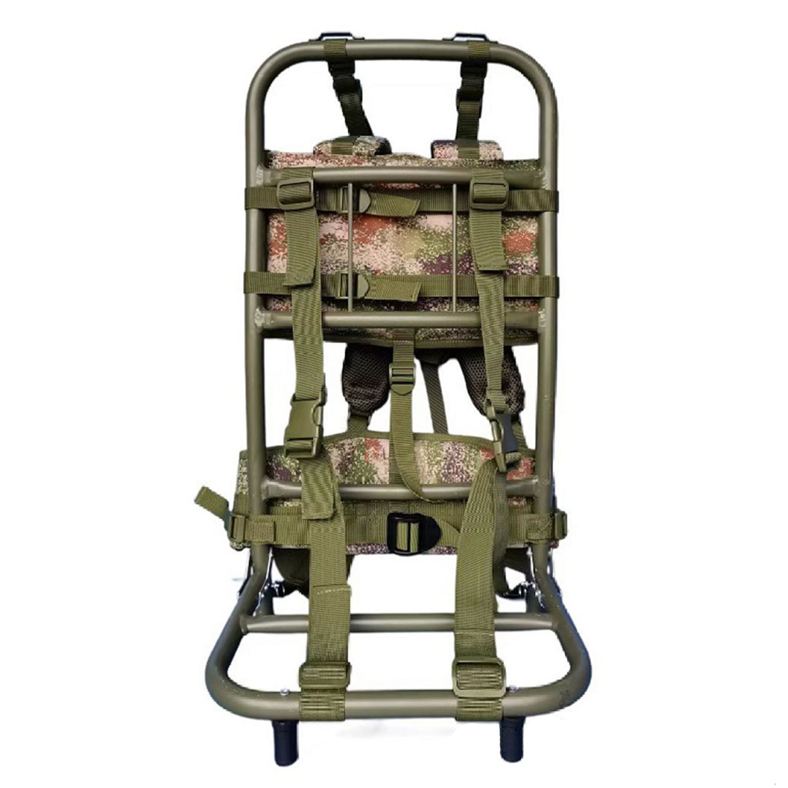 バッグパックフレーム 折りたたみ式 アルミ合金 耐荷重60kg 迷彩柄