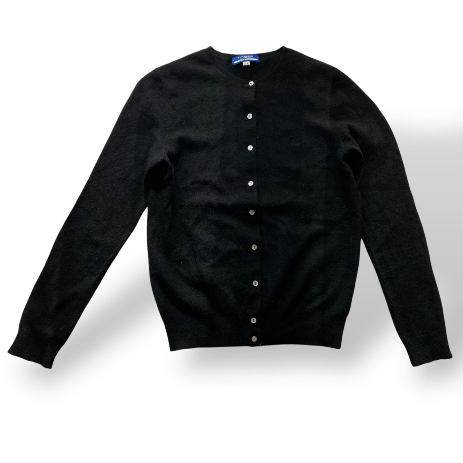 Burberry カシミヤカーディガン　極美品 良品 BURBERRY バーバリー 黒 カーディガン カシミヤ100％ - メルカリ