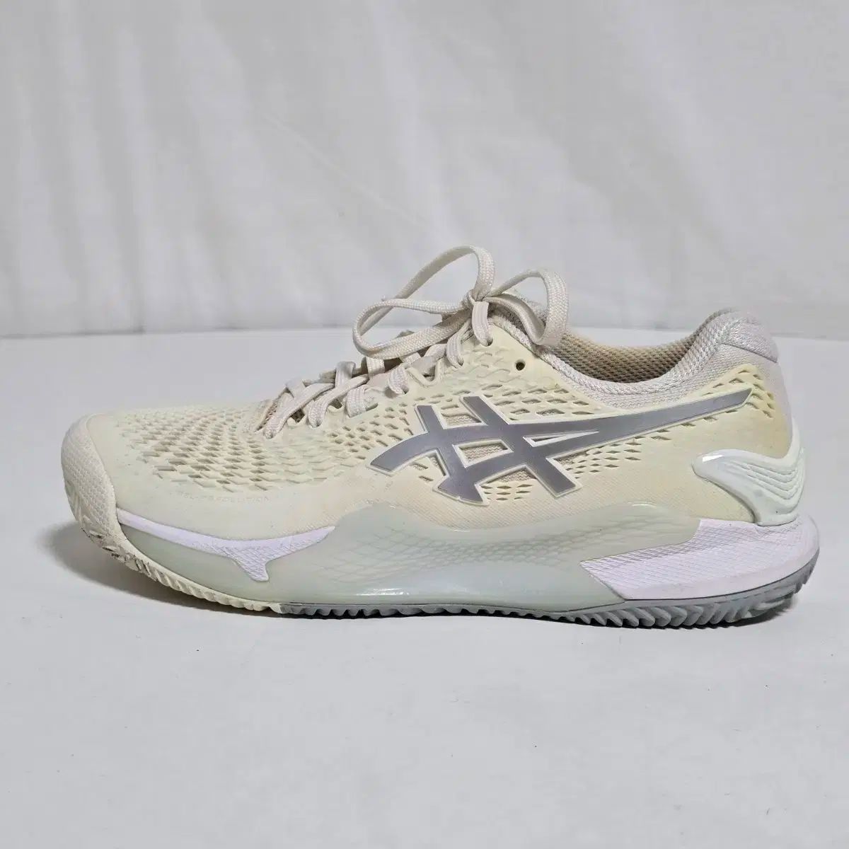  アシックス ゲル レゾリューション 9 テニスシューズ アイボリー 235 0910 シューズ(男性用) テニス